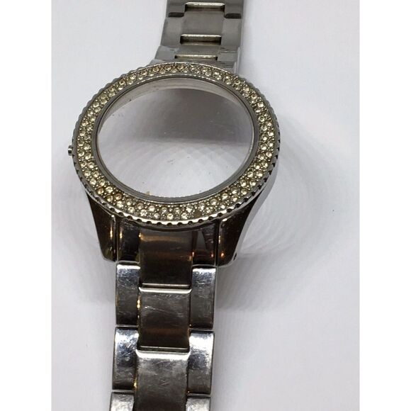 Fossil Watch Parts Stainless Steel Case Links Silver Band Clasp 18mm A839 - Picture 2 of 11